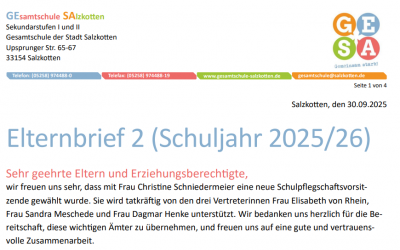Elternbrief #2 – Schuljahr 25/26